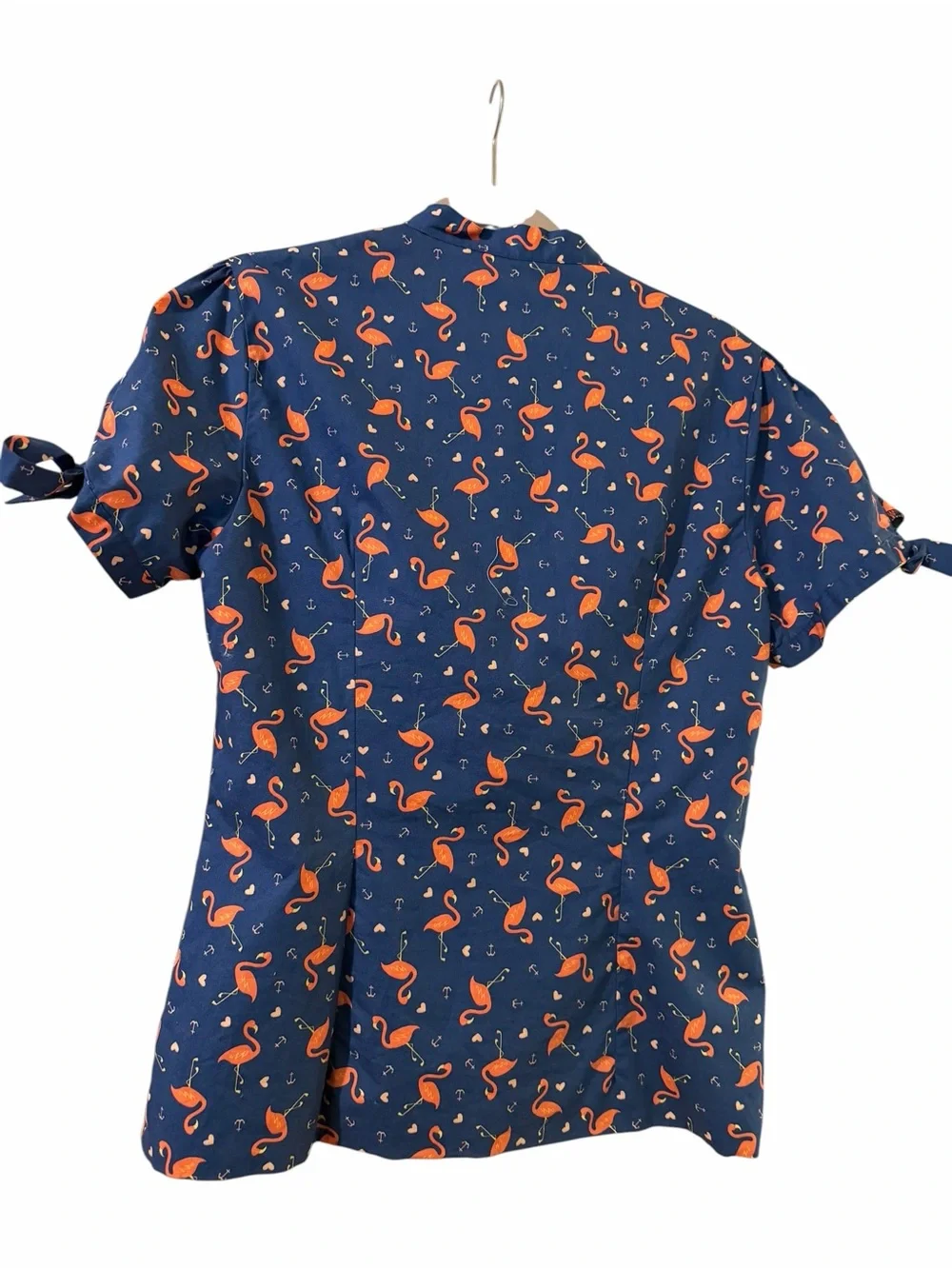 Magnolia Place Flamingo Button Down Blouse size XL - Picture 3 of 4